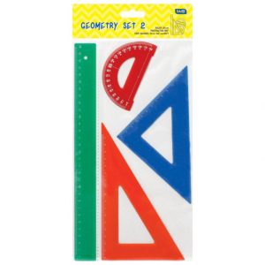 GEOMETRIJSKI SET GT2 SREDNJI U BOJI EDUCA 3981 BLISTER