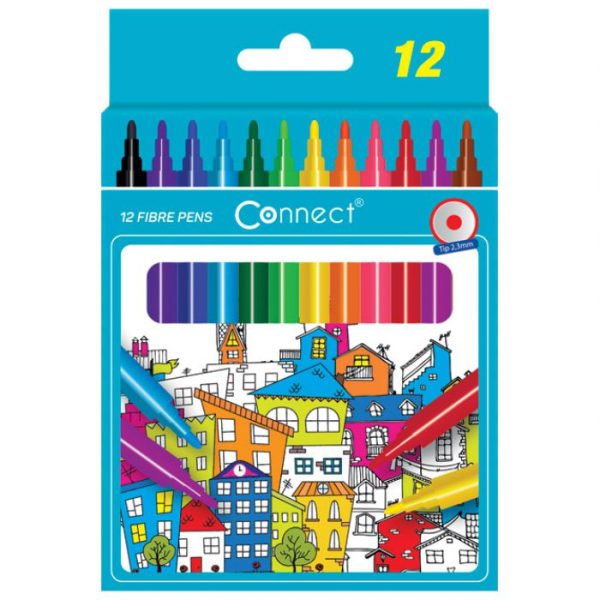 FLOMASTER ŠKOLSKI 12BOJA KARTON CONNECT 8957 BLISTER