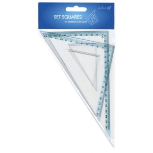 TROUGAO PVC 18CM (45° PLUS 60°) PK2 SREDNJI EDUCA 9818 BLISTER