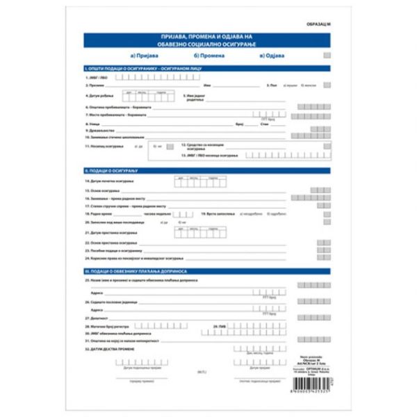OBRAZAC M OPTIMUM 4797 * DO ISTEKA ZALIHA