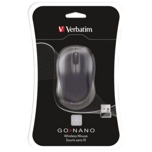 MIŠ USB 3TIPKE BEŽIČNI LASERSKI GO NANO VERBATIM 49042 CRNI BLISTER