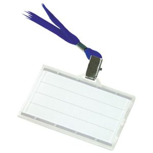 NOSAČ ID KARTICE ZA AKREDITACIJU ZA TRAKU 85X50MM/88X54MM PLUS TRAKA PLAVA DONAU 8347001PL-10