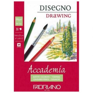 BLOK ACCADEMIA DISEGNO DRAWING 14,8X21CM 30L 200G FABRIANO 41201421