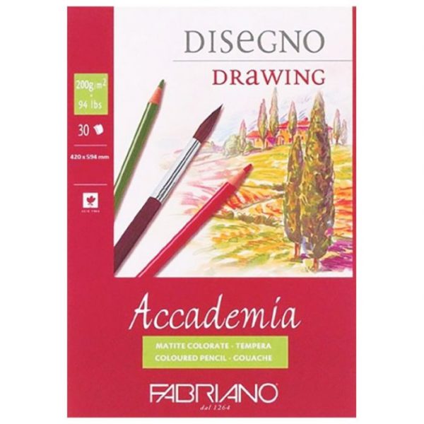 BLOK ACCADEMIA DISEGNO DRAWING 42X59,4CM 30L 200G FABRIANO 41204259