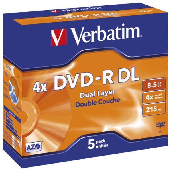 DVD-R DL 8,5/215 4X JC MAT SILVER VERBATIM 43543