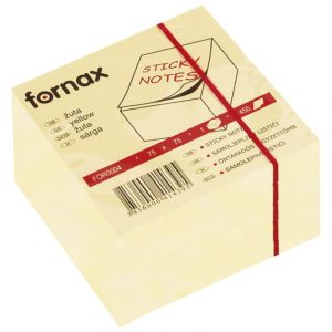 BLOK SAMOLEPLJIV KOCKA 75X75MM 450L FORNAX 24757 ŽUTI
