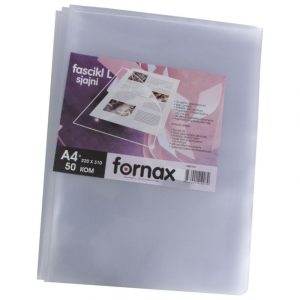 FASCIKLA "L" 100MY PP A4 SJAJNA PK50 FORNAX 24789 PROVIDNA