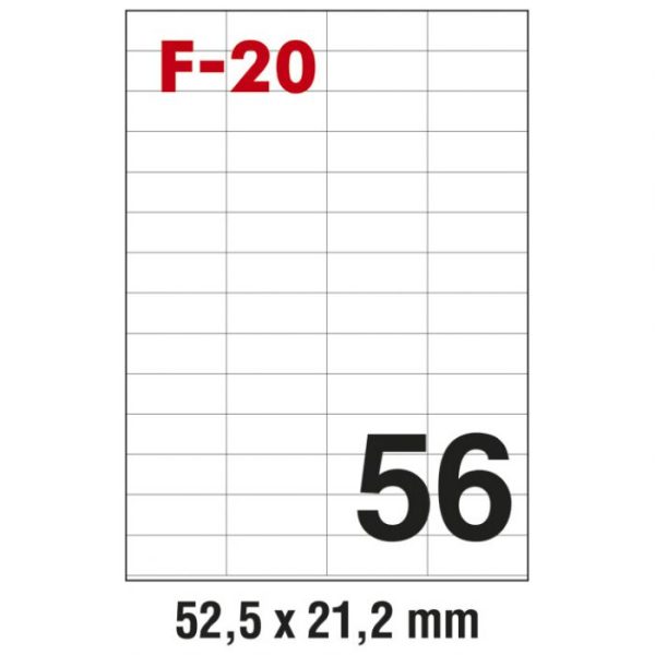 ETIKETE ILK  52,5X21,2MM PK100L FORNAX F-20