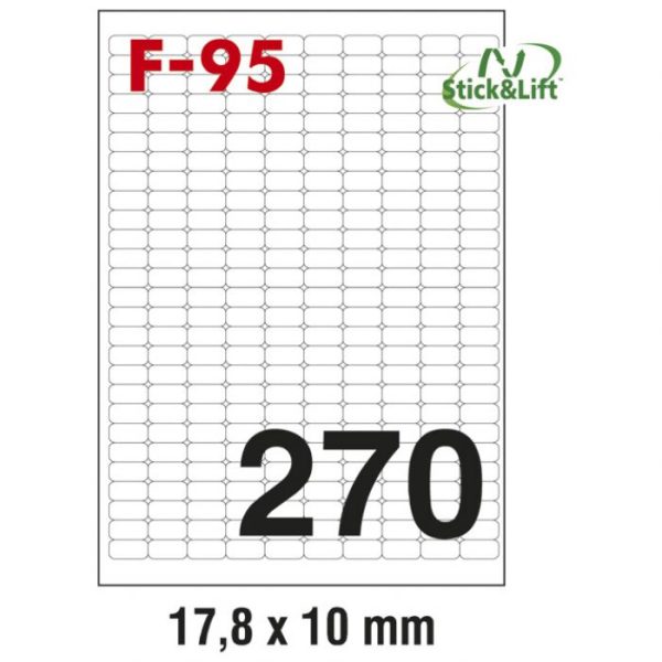 ETIKETE ILK  17,8X10MM ODLEPLJIVE PK100L FORNAX F-95