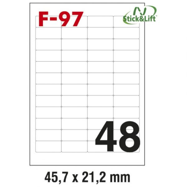 ETIKETE ILK  45,7X21,2MM ODLEPLJIVE PK100L FORNAX F-97