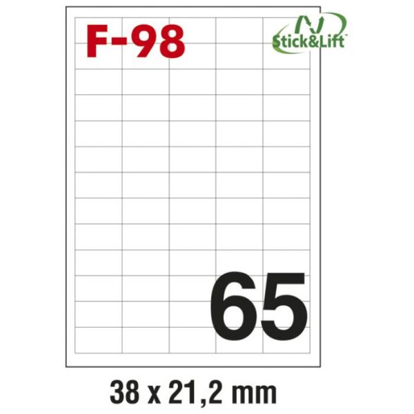 ETIKETE ILK  38X21,2MM ODLEPLJIVE PK100L FORNAX F-98