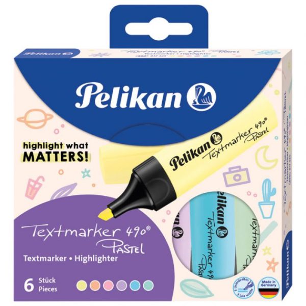 SIGNIR 490 PK6BOJA PELIKAN 817325 PASTEL SORTIRANO BLISTER