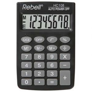 KALKULATOR DŽEPNI  8MESTA REBELL RE-HC108 BX CRNI