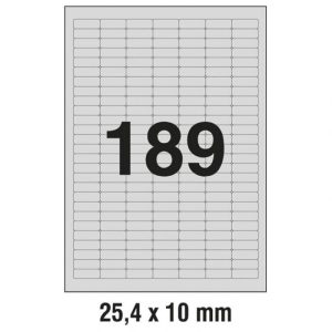 ETIKETE ILK  25,4X10MM PK100L FORNAX F-17