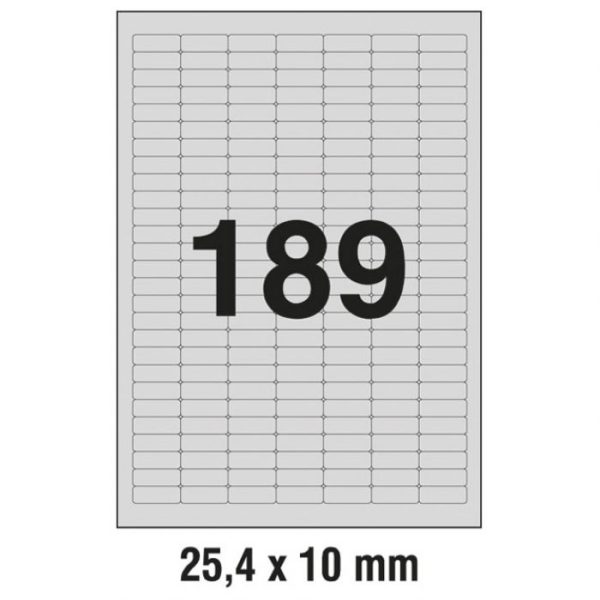 ETIKETE ILK  25,4X10MM PK100L FORNAX F-17