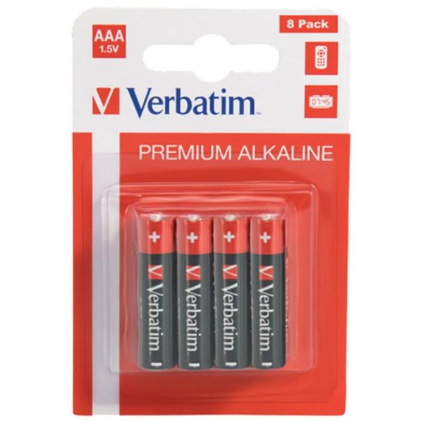 BATERIJA ALKALNA 1,5V AAA PK8 VERBATIM 49502 LR3 BLISTER
