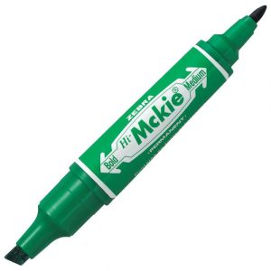MARKER PERMANENTNI 2-4MM OBOSTRANI KOSI/OKRUGLI VRH HI-MCKIE ZEBRA 50254 ZELENI