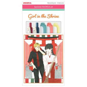 SET MANGA GIRL IN THE SHRINE (ROLER SARASA CLIP PK2 PLUS FLOMASTER OBOSTRANI MILDLINER PK3) ZEBRA 56535