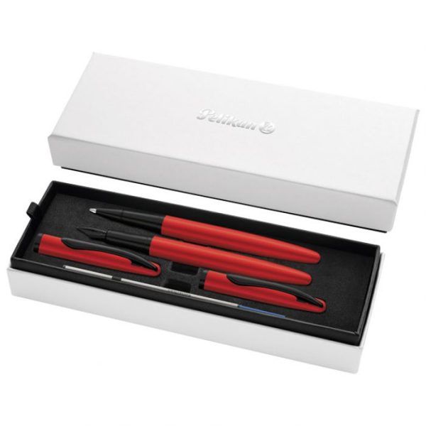 SET NALIVPERO PLUS ROLER JAZZ NOBLE ELEGANCE PLUS POKLON KUTIJA G25 PELIKAN 826952 CRVENI