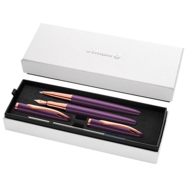 SET NALIVPERO PLUS ROLER JAZZ NOBLE ELEGANCE PLUS POKLON KUTIJA G25 PELIKAN 826969 LJUBIČASTI