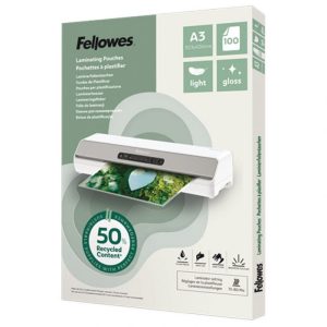 FOLIJA ZA PLASTIFICIRANJE  80MY A3 SJAJNA 50% RECIKLIRANI MATERIJAL PK100 FELLOWES 100142988