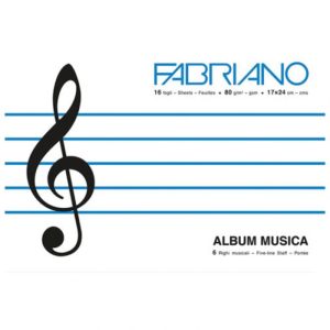 NOTNA SVESKA ALBUM MUSICA B5 16L 80G FABRIANO 19100379