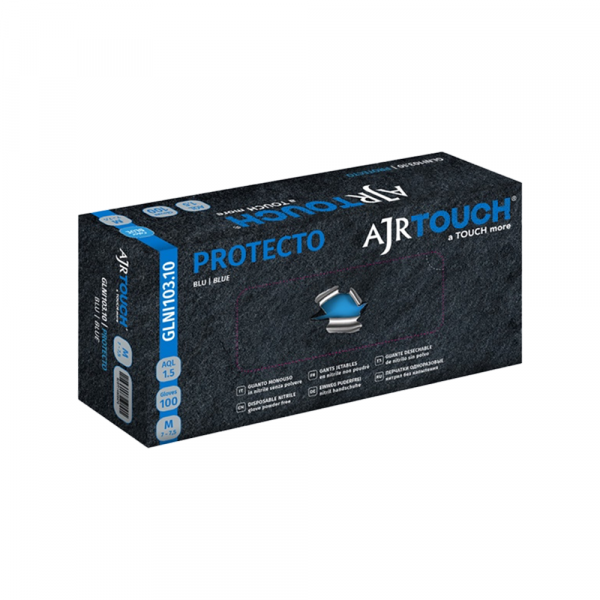 Rukavice NITRIL bez pudera AJR Touch  M 1/100 plave
