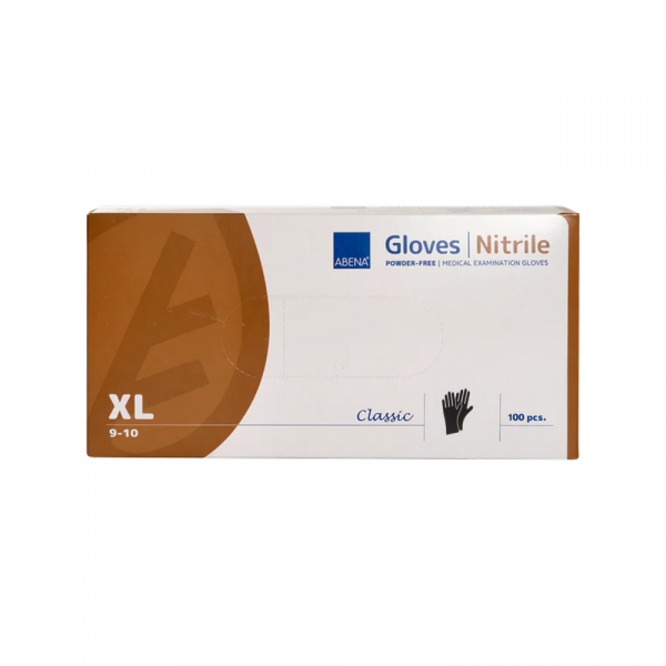 Rukavice NITRIL bez pudera Abena XL crne 1/100