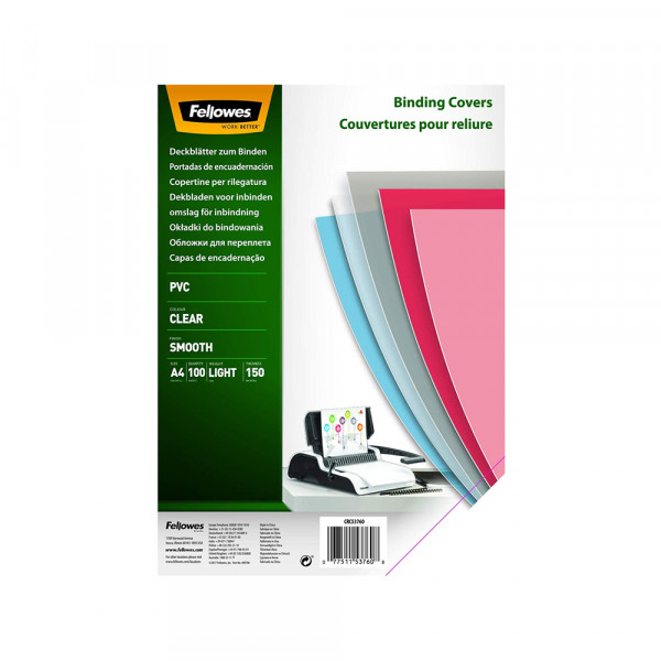 Folija za koričenje FELLOWES 5376001  PVC A4 150mic providna